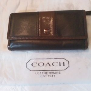 COACH Leather Wallet - Dk Brown (women's)